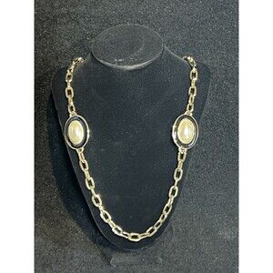 Park Lane 30" Gold Tone Necklace With Pearl Accents With Tags And Box J4